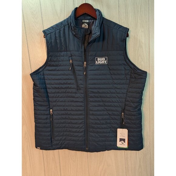 Storm Creek Jackets & Blazers - Storm Creek Women’s Size 2XL XXL Bud Light Puffer Vest Jacket Blue Sleeveless